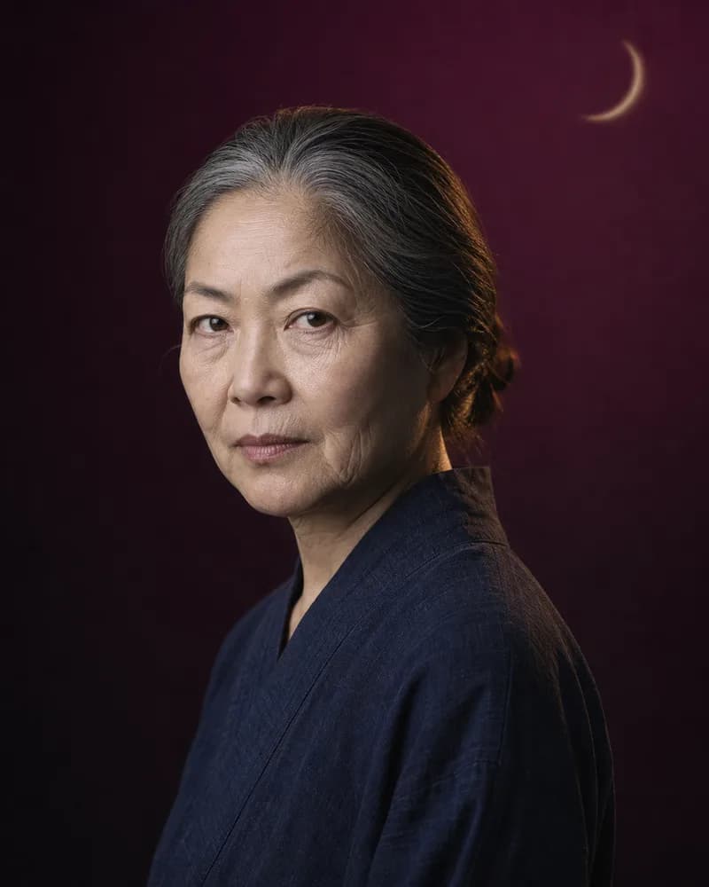 架空の占い師・土門 志乃（手相家）の肖像
